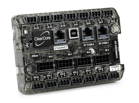 ClearCore motion and I/O controller with no power applied