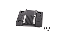 Accessory foot mount for ClearPath in anodized black aluminum with machined mating surface and mount bolts